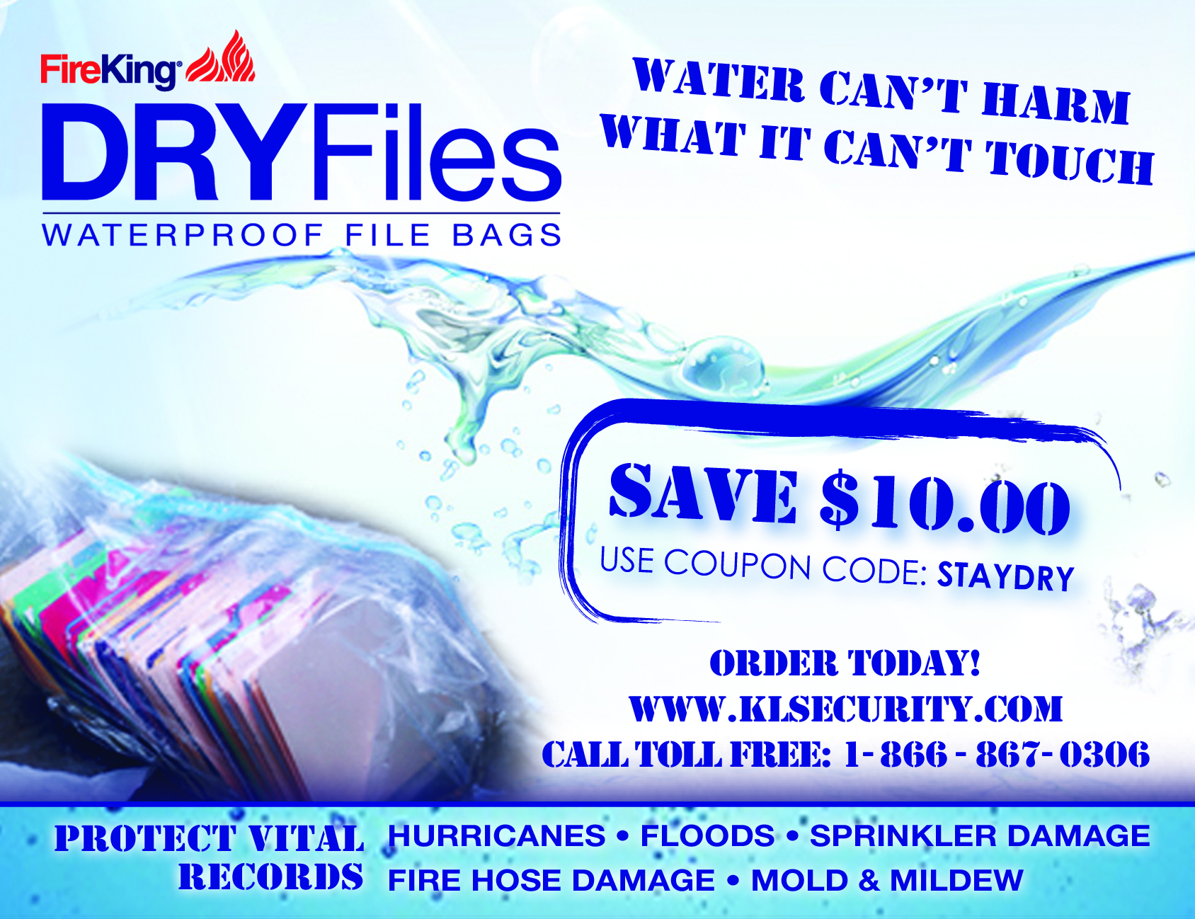 Waterproof Document Storage Bags DRYFiles for file and