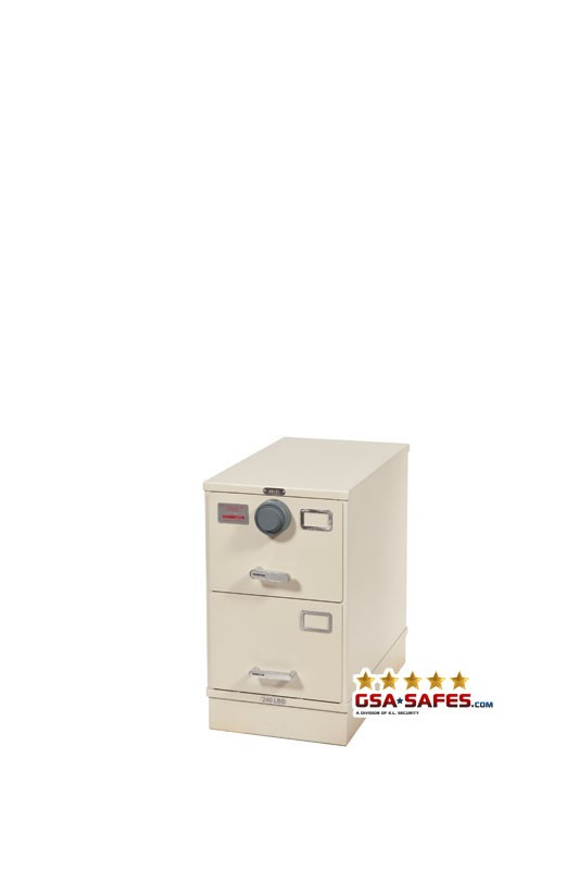 7110-01-614-5398 GSA Approved Class 6, 2 Drawer Filing Cabinet, Letter Size w/ S&G 2740B Lock