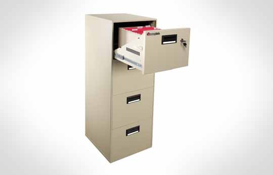 4B2100 Cost Saver! Fireproof File, 4 Drawer Letter Width **Discontinued**