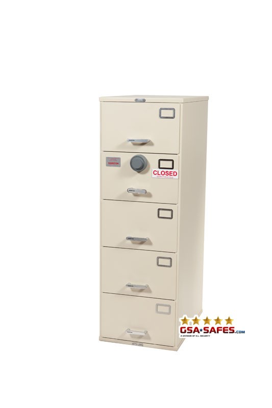 7110-01-614-5400 GSA Approved Class 6, 5 Drawer Filing Cabinet, Legal Size w/ S&G 2740B Lock