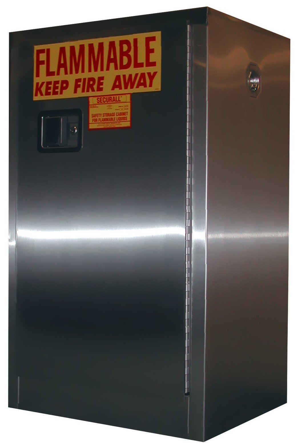 A105-SS Stainless Steel Flammable Storage Cabinet - 12 Gal. Storage Capacity