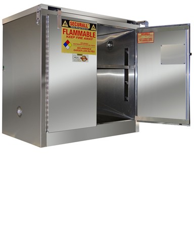 A331-SS - Stainless Steel Flammable Storage Cabinet - 30 Gal. Storage Capacity A331-SS - Stainless Steel Flammable Storage Cabinet - 30 Gal. Storage Capacity
