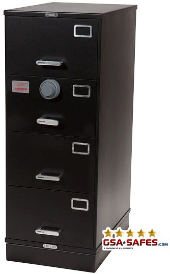 7110-01-015-4266 | Class 6, 4 Drawer File Cabinet, Black