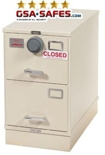 7110-01-012-8739 | Class 5, 2 Drawer Single Lock File Cabinet, Parchment