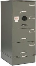 7110-01-614-5375 GSA Approved Class 6, 4 Drawer Filing Cabinet, Letter Size w/ S&G 2740 Lock