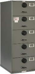 7110-01-614-5406 GSA Approved Class 6, 5 Drawer Filing Cabinet, Letter Size w/ S&G 2740B Locks 7110-01-614-5406 GSA Approved Class 6, 5 Drawer Filing Cabinet, Letter Size w/ S&G 2740B Locks