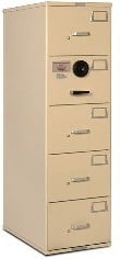 7110-01-614-5402 GSA Approved Class 6, 5 Drawer Filing Cabinet, Letter Size w/ S&G 2740B Lock