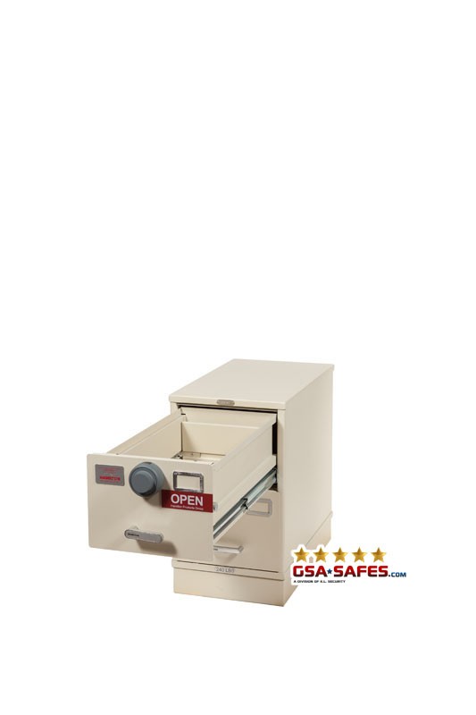 7110-01-614-5438 Multi Lock GSA Approved Class 6, 2 Drawer Filing Cabinet, Legal Size w/ S&G 2740B Locks