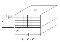 M1, Modular Safe Deposit Boxes w/ (42) - 2" x 5" Openings