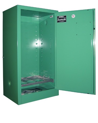 MG109 - MedGas Oxygen Gas Cylinder Full Storage Cabinet - Stores 9-12 D, E Cylinders