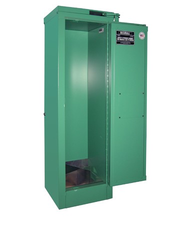 MG304FL - MedGas Oxygen Gas Cylinder Full Fire Lined Storage Cabinet - Stores 2-4 D, E Cylinders