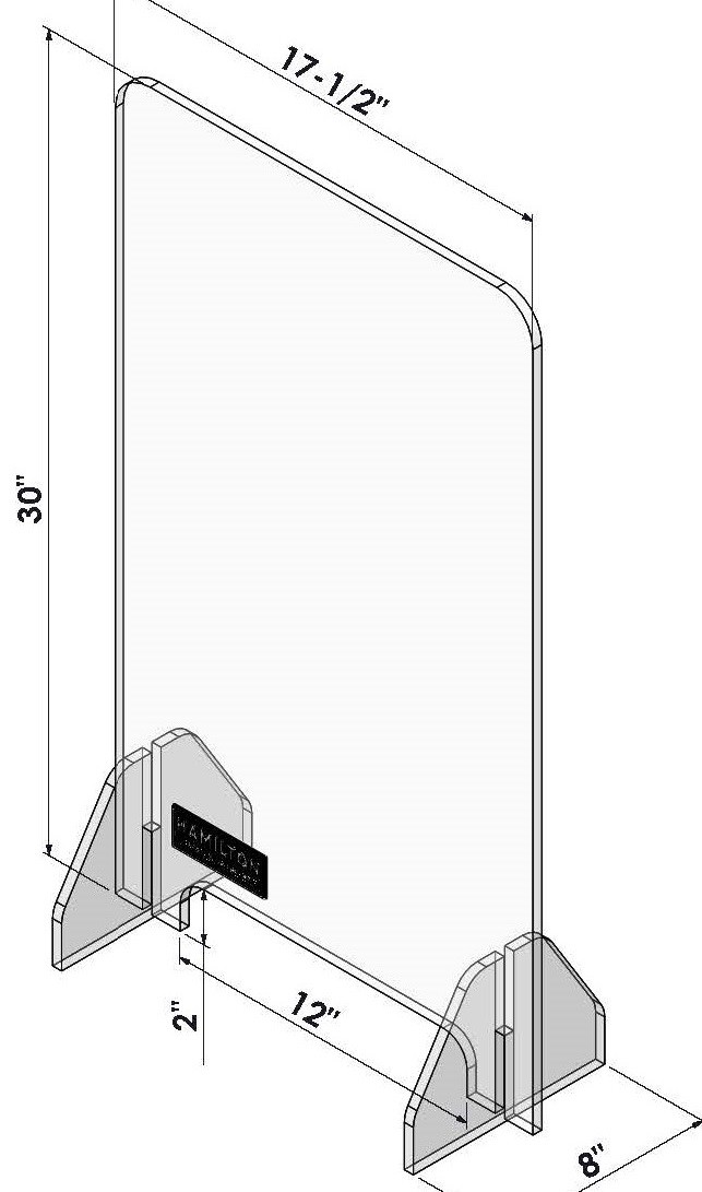 Narrow Clear Acrylic Sneeze Guard Narrow Clear Acrylic Sneeze Guard