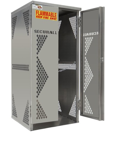 OG10S - LP/Oxygen Storage Cabinet - 5-10 Cyl. Vertical Standard Door