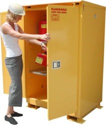 A190WP1 - Weatherproof Flammable Storage Cabinet - 90 Gal. Self-Latch Standard 2-Door