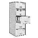 7110-01-015-6100 | Class 6, 5 Drawer File Cabinet, Parchment