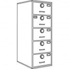 7110-01-029-8058 | Class 6, 5 Drawer Multi-lock file cabinet, Parchment