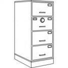 7110-01-050-6060 | Class 6, 4 Drawer Filing Cabinet, Parchment