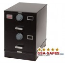 7110-01-563-1696 | Class 5, Two Drawer Multi Lock File Cabinet, Black