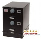 7110-01-614-5429 | Class 5, Two Drawer Multi Lock File Cabinet, Black