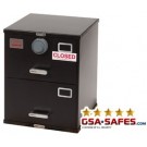 7110-01-015-2850 | Class 5, Two Drawer Single Lock File Cabinet, Black
