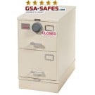 7110-01-012-8739 | Class 5, 2 Drawer Single Lock File Cabinet, Parchment