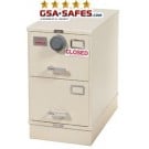 7110-01-614-5441 | Class 5, 2 Drawer Single Lock File Cabinet, Parchment