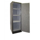 Single Door 3 Shelves - 3 Carpet lined Shelves - Radius Cabinet w/ Digital Lock.