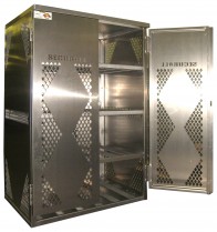 LP12S - LP/Oxygen Storage Cabinet - 12 Cyl. Horizontal Standard 2-Door