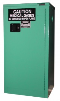MG309 - MedGas Oxygen Gas Cylinder Storage Cabinet - Stores 9-12 D, E Cylinders