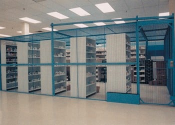 Three-Wall DEA Approved Drug Storage Cage for a Secure Storage Area