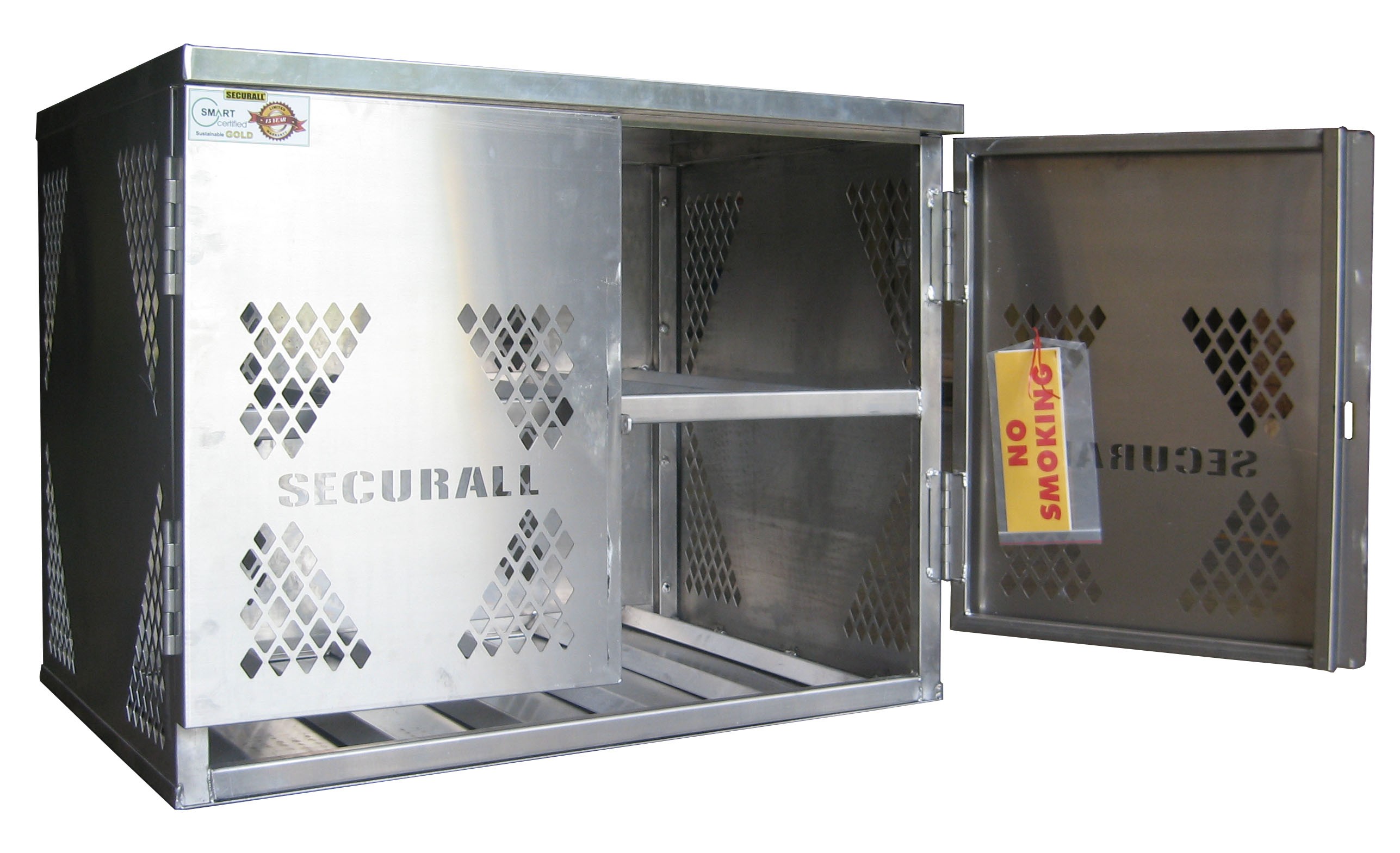 LP6S-Steel - LP/Oxygen Storage Cabinet - 6 Cyl. Horizontal Standard Door